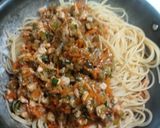A picture of step 4 of Chicken Spaghetti.