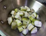 A picture of step 1 of Raw Mango Jam.