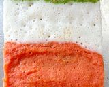 A picture of step 5 of Tricolour Veggies Dosa Healthy Breakfast / Snack Recipe for Independence day.