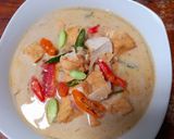 Foto langkah ke 5 dari resep Sayur Tahu Santan Pedas ala Desa.