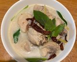 A picture of step 7 of Tom Kha Gai (Thai Chicken Coconut Soup) 🍲.