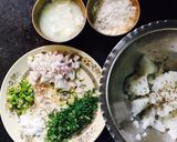 A picture of step 1 of Rice panki.