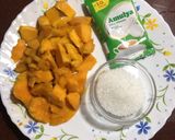 A picture of step 1 of Mango Popsicles.
