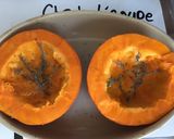 Une image de l'étape 2 de Potimarron d Halloween farcis poireaux et parmesan.