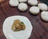 A picture of step 2 of Veg Tandoori Momos with fìŕè roasted Mexican Tomato Salsa.