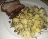 Serpenyős szójaszószos-fokhagymás sült oldalas recept fázis 6 fotója