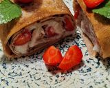 Epres, túrós palacsinta 🍓🍓🍓(vegán) recept fázis 9 fotója