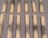 A picture of step 4 of #1 grand mother’s sesame sweet.