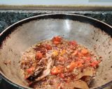 A picture of step 5 of Dhaba style palak paneer.