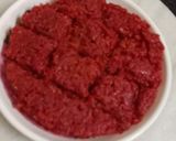 A picture of step 4 of Beetroot burfi.