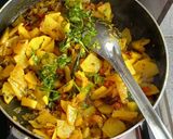 A picture of step 5 of Punjabi thali (Chana mansala & More).