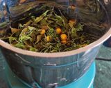 A picture of step 1 of Preserved mint chutney powder.