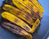 A picture of step 10 of Pastelon aka plantain lasagna.