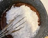 A picture of step 4 of Texas Sheet Cake.