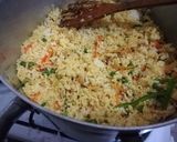 A picture of step 9 of Spicy tumeric rice with chicken strips.