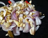 A picture of step 1 of Matar Paneer Masala.