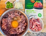 泡菜肉絲炒飯的食譜步驟1照片