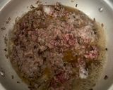 A picture of step 1 of Qeema curry.