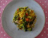 Foto do passo 1 de Arroz frito com legumes, carne e açafrão