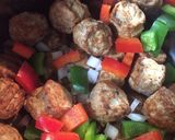 A picture of step 1 of Sweet & Sour Meatballs.