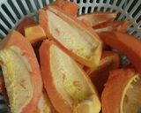 Hình bước làm 1 của món Sinh tố đu đủ