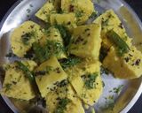 A picture of step 8 of Nylon khaman dhokla.