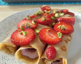 Foto del paso 8 de la receta: Crepes de espelta con queso batido, mermelada y pistachos