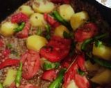 A picture of step 3 of Achari masoor pulao.