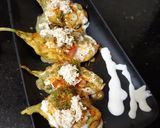A picture of step 9 of Palak fritters chaat.