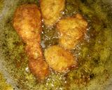 A picture of step 6 of Chicken Tikka biryani & crispy chicken pieces.