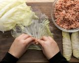 A picture of step 6 of Stuffed Cabbage with Pomegranate Molasses 😋.