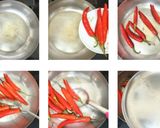 A picture of step 1 of Red Chilli Chutney/ Pandu Mirapakaya Roti Pachadi.