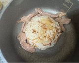 A picture of step 8 of Fried Beef and Shrimp Rice on the Table.