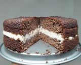 Foto del paso 10 de la receta Tarta de cumple! chocolate sin azúcar rellena de nata de coco