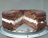 Foto del paso 10 de la receta: Tarta de cumple! chocolate sin azúcar rellena de nata de coco