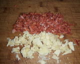 Foto del paso 1 de la receta: Frituras de frijoles chinos, chorizo y queso
