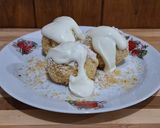 Tejbegríz gombóc 🥛🥚🥛🍊🫐(aszalt vörös áfonyával) recept fázis 8 fotója