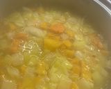 Foto del paso 4 de la receta: Crema de calabaza y zanahoria con crujiente de cebolla