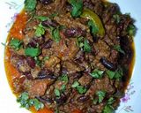 A picture of step 5 of Rajma qeema.
