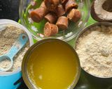 A picture of step 1 of Sattu jaggery barphi easy and quick,healthy protein,Iron rich sweet recipe.