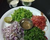 A picture of step 1 of Besan pancake.