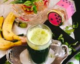 A picture of step 2 of GREEN Smoothie spinach.. banana smoothie.