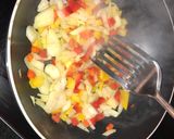 A picture of step 4 of Mexican chicken & rice.