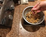 A picture of step 6 of Cherry Almond Skillet crumble.