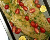 A picture of step 4 of Masala snoek with roasted tomatoes.