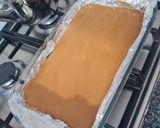 A picture of step 7 of Millionaire's Shortbread.