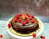 A picture of step 8 of Chocolate Ganache Cake.