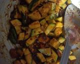 A picture of step 3 of Kattha and Meetha kaddu ki sabji.