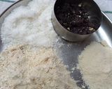 A picture of step 1 of Coconut, dry fruits and chocolate modak.