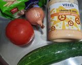 A picture of step 1 of Crackers Sandwiches.